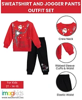 Nightmare Before Christmas Boys Disney Winnie the Pooh Mickey Mouse Toy Story Fleece Sweatshirt and Jogger Pants Outfit Set