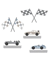 Lambs & Ivy Little Racer Car/Transportation Blue/Taupe Wall Decals/Stickers