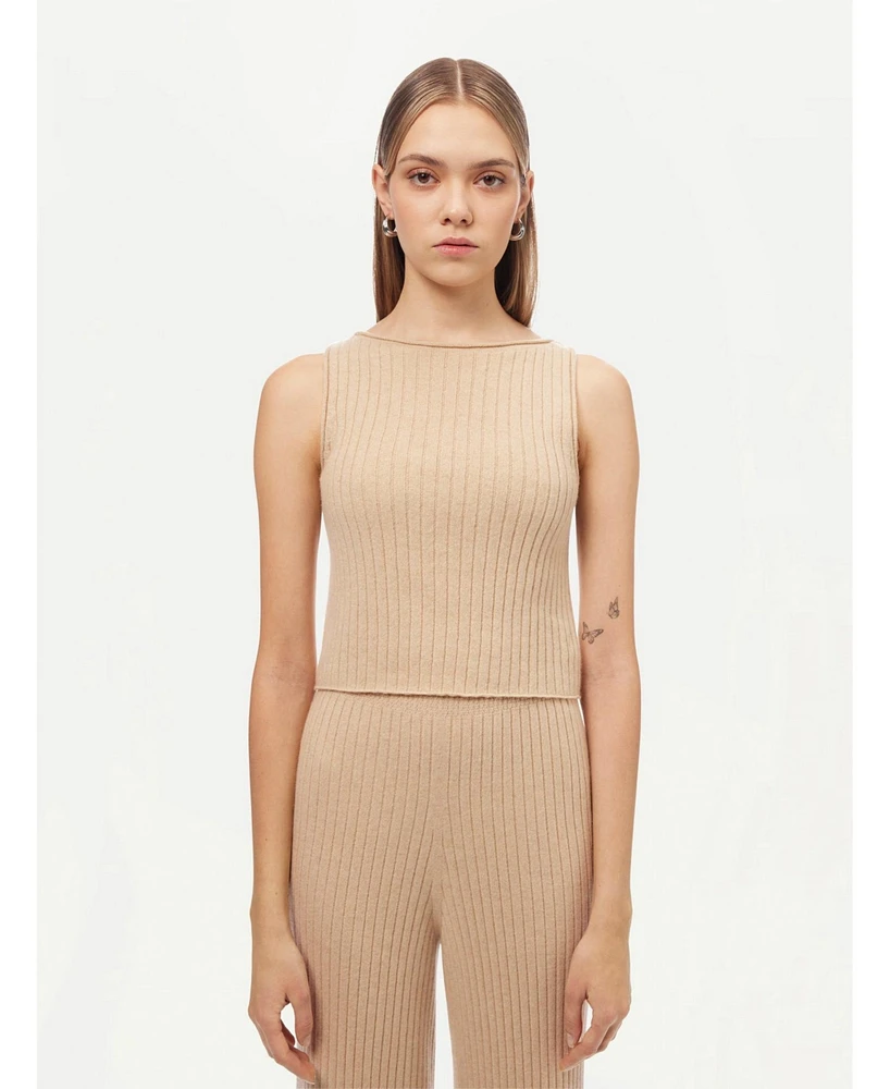 Gobi Cashmere Women's 100% Crop Top