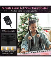 61-Key Electronic Keyboard Piano with 350 Rhythms Timbres 50 Demo Songs