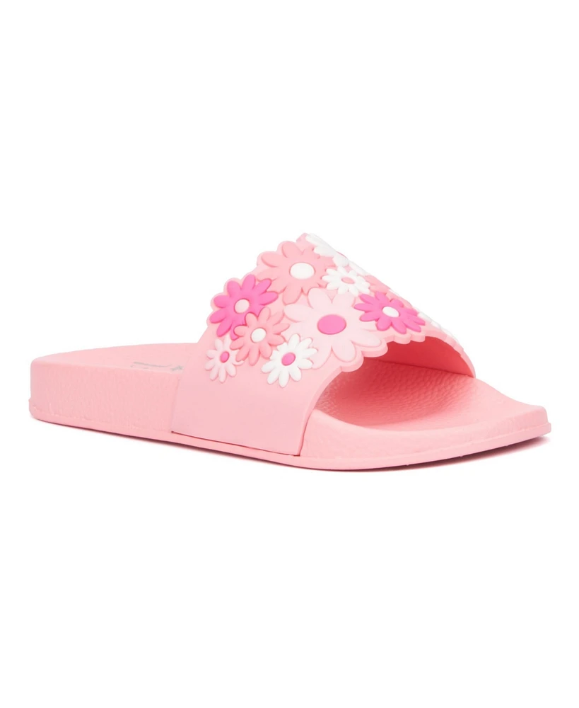 Olivia Miller Big Girls Cool Gurl Slide Slippers