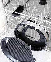 Elite Cuisine 12-Inch Stainless Steel Deluxe Indoor Grill with Tempered Glass Lid