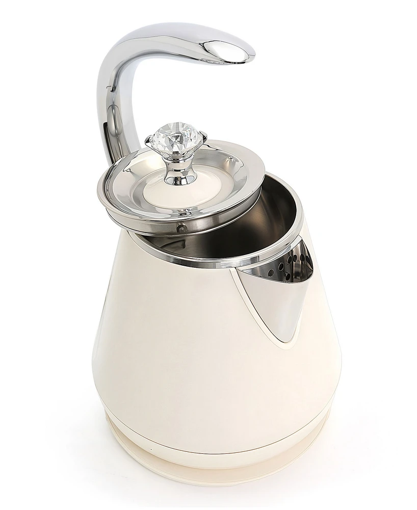 Elite Cuisine 1.25 Quart Cool-Touch Stainless Steel Electric Kettle