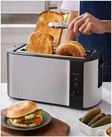 Elite Cuisine 4-Slice Stainless Steel Long Slot Toaster