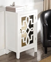 StyleCraft Home Collection 30.5" Glass Roxie Rose Contemporary Glam Nightstand