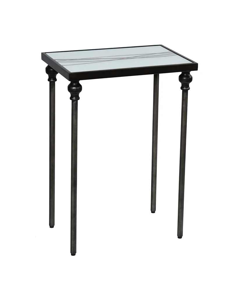 StyleCraft Home Collection 11" Iron Austin Allen James Petite Frame Contemporary Side Table