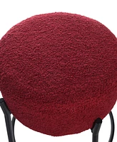 StyleCraft Home Collection 29" Soloist Boucle Upholstered Minimalist Bar Stool