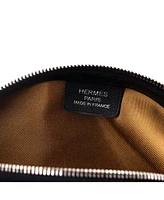 Pre-Owned HERMES Sursoie To Go Pouch Printed Silk and Leather