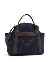 Pre-Owned HERMES Sac De Pansage Groom Handbag Canvas