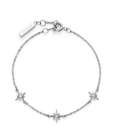 Olivia Burton Women's Ever Stacked North Star Silver Tone Stainless Steel Bracelet