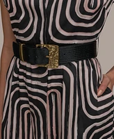 Donna Karan New York Women's Belted Printed Cotton Shirtdress