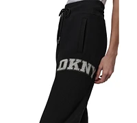 Dkny Sport Women's Rhinestone Logo Relaxed Joggers