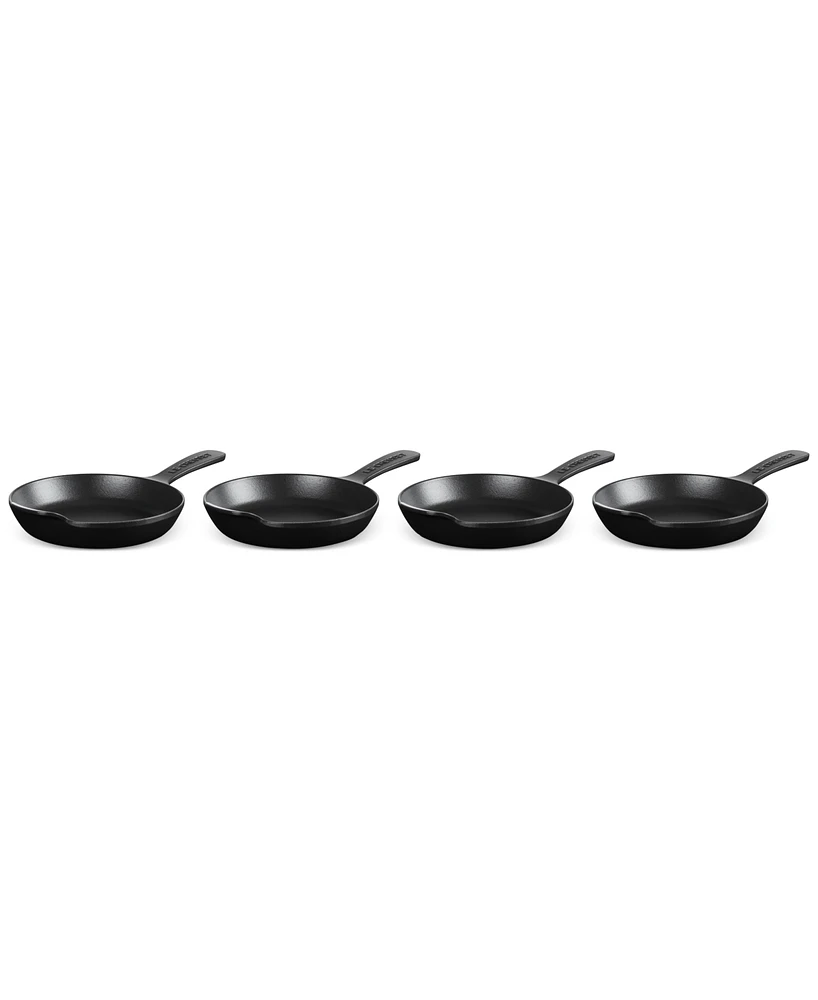 Le Creuset Enameled Cast Iron Mini Skillets, Set of 4