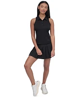 Dkny Sport Women's Court Pique Knit Racerback Polo Tank Top