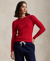 Polo Ralph Lauren Women's Cable-Knit Cotton Crewneck Sweater