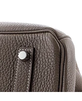 Pre-Owned Hermes Birkin 35 Handbag Grey Togo with Palladium Hardware