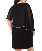 Msk Plus Capelet Shift Dress