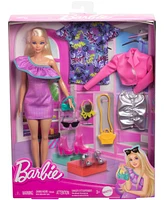 Barbie Fashion Doll with Clothes and Accessories Including Party Dresses & Purses