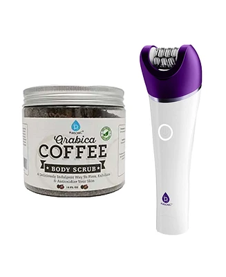 Pursonic Smooth & Energized Skincare Bundle: 6-in-1 Smooth Glide Epilator + Arabica Coffee Body Scrub