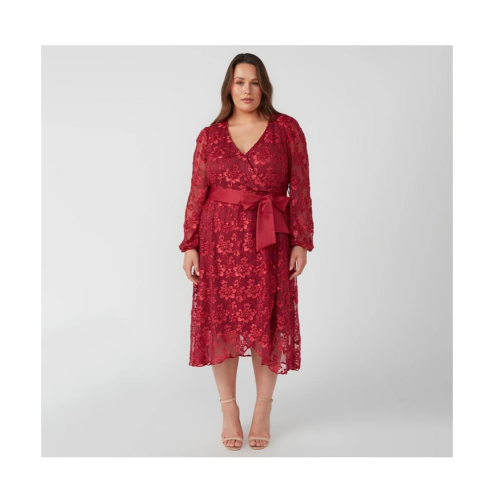 Radiance Glow Floral Mesh Dress