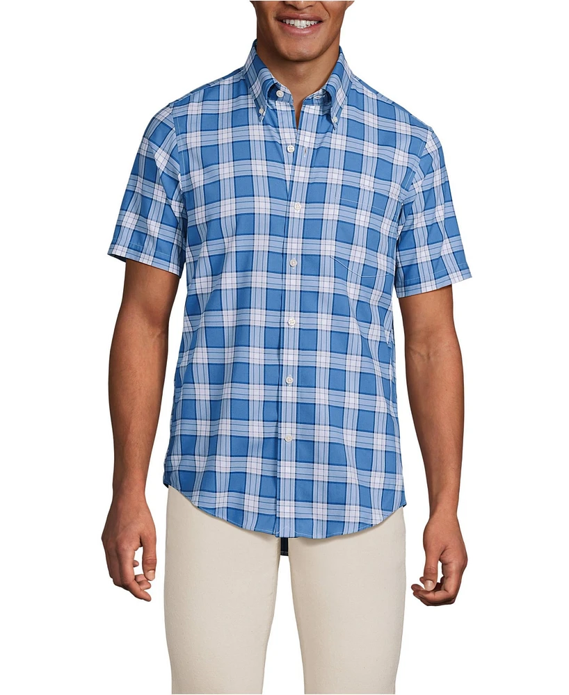 Lands' End Men's Tall Short Sleeve No Iron Twill Shirt