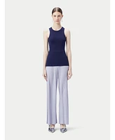 Gobi Cashmere 100% Ribbed Cotton Silk Blend Tank Top