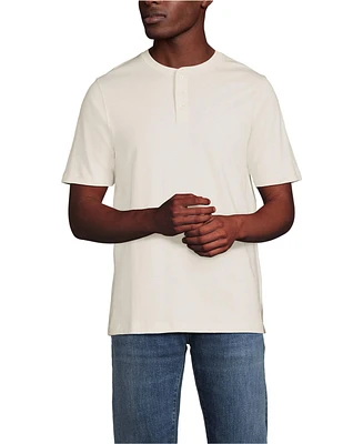 Lands' End Men's Short Sleeve Super-t Henley