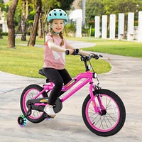 Led Lighted Kids Bike with Training Wheels Headlight Ideal for Safe Riding for Ages 4-7 Years