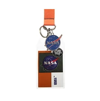 Orange Suit Up Nasa Lanyard with Nasa Logo Keychain