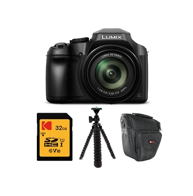 Panasonic Lumix FZ80 18.1MP 4K 60x Long Zoom Digital Camera 32GB Sd Card Bundle