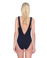 Beaute Luxury Square Neck One-Piece Swimsuit