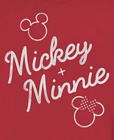 Fifth Sun Men's Mickey & Minnie Signed Together Crew Fleece Pullover Sweatshirt