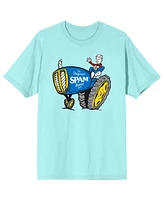 The Original Spam 1937 Boy and Tractor Men's Celadon T-Shirt-3XL