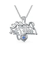 Bling Jewelry Inspirational 'Daddy's Little Girl' Opal Pendant Necklace for Daughter Sterling Silver