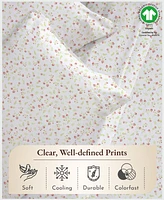 Printed Quatrefoil - 100% Organic Cotton Percale Sheets King Size Set - Deep Pocket,