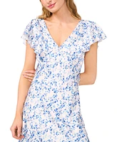 CeCe Women's Short Sleeve V-Neck Maxi Slip Dress