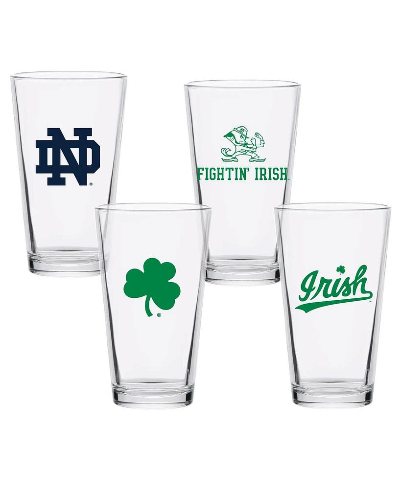 Indigo Falls Notre Dame Fighting Irish 16oz. Collector Pint Glass Four-Set