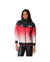 The Wild Collective Women's Scarlet San Francisco 49ers Ombre Full-Zip Puffer Jacket