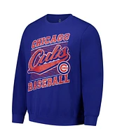 Stitches Men's Royal Chicago Cubs Pullover Sweatshirt