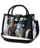 Loungefly Women's Black Star Wars Empire Strikes Back Frame with Buckle Closure Crossbody Bag