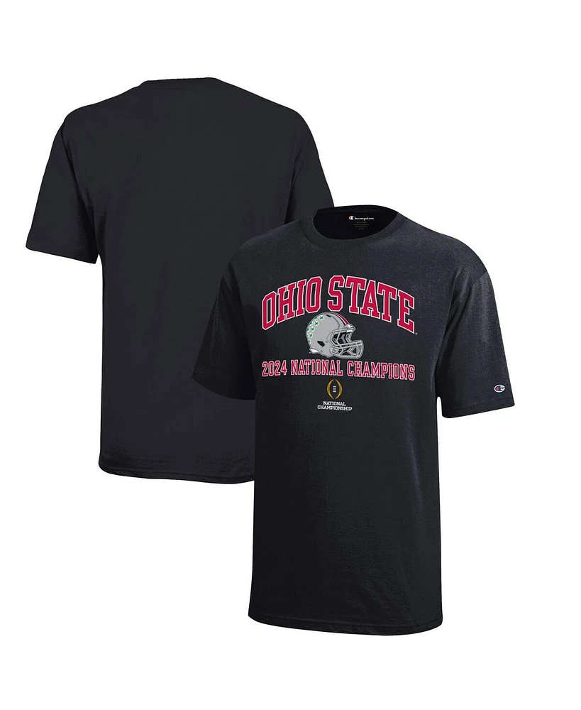 Champion Big Boys and Girls Black Ohio State Buckeyes College Football Playoff 2024 National Champions T-Shirt