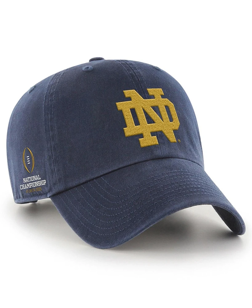 '47 Brand Men's Navy Notre Dame Fighting Irish College Football Playoff 2025 National Championship Game Clean Up Adjustable Hat