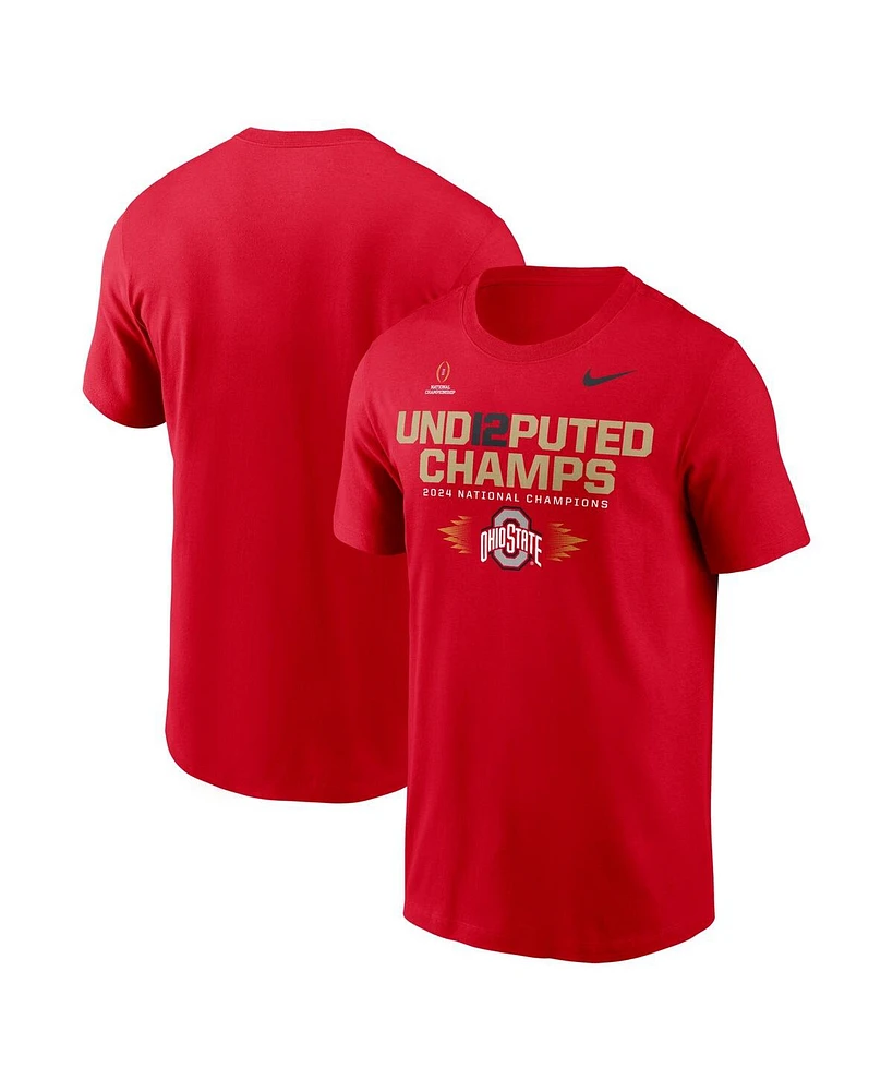 Nike Men's Scarlet Ohio State Buckeyes College Football Playoff 2024 National Champions UND12PUTED T-Shirt