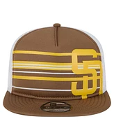 New Era Men's Brown San Diego Padres 9FIFTY A-Frame Trucker Snapback Hat