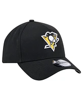 New Era Men's Black Pittsburgh Penguins Core A-Frame 9FORTY Adjustable Hat