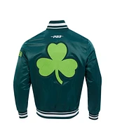 Pro Standard Men's Kelly Green Boston Celtics 2024/25 City Edition Chenille Satin Full-Snap Jacket