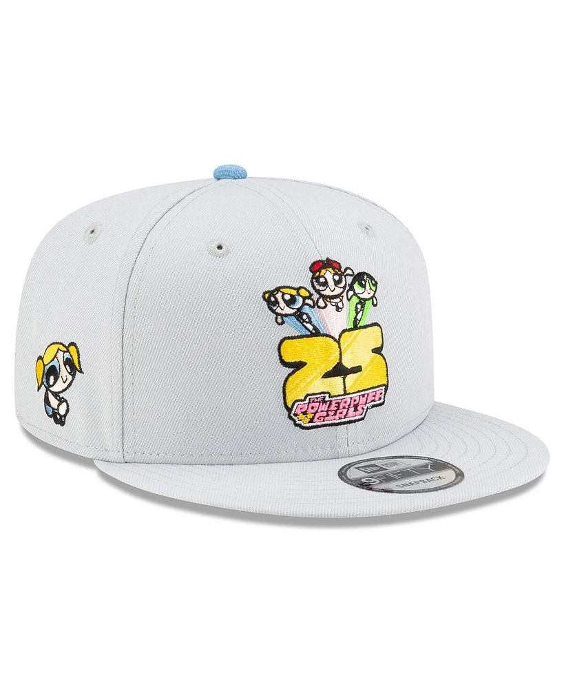 New Era Men's Gray The Powerpuff Girls 25th Anniversary 9FIFTY Snapback Hat