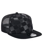 New Era Men's Black Atlanta Braves Score Check A-Frame Trucker 9FIFTY Snapback Hat