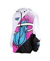 New Era Men's White Miami Heat 2024/25 City Edition Full-Zip Windbreaker Jacket