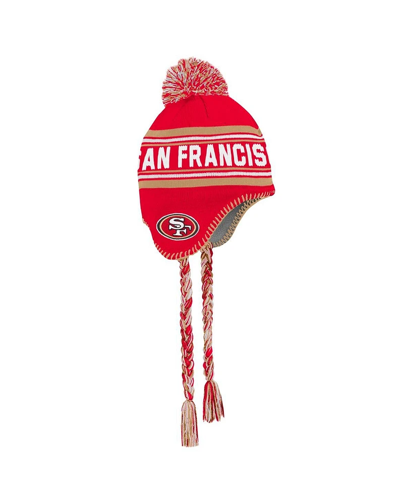 Outerstuff Preschool Scarlet San Francisco 49ers Jacquard Tassel Knit Hat with Pom